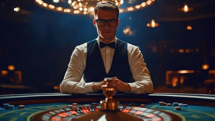 Antarmuka aplikasi harum4 menampilkan jadwal UFC dengan live-dealer tables